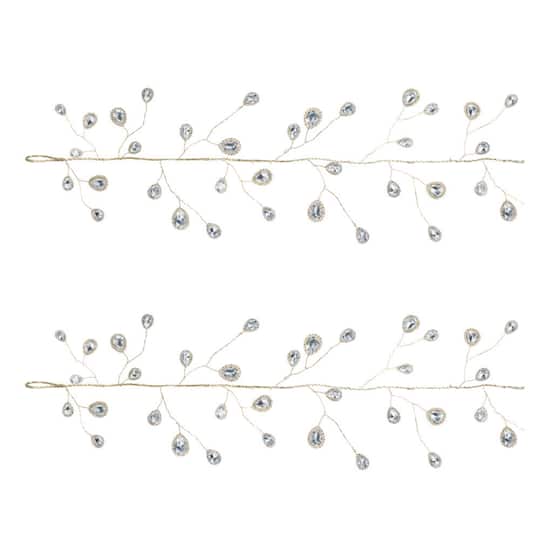 Melrose 5.5ft. Teardrop Jewel Garlands, 2ct.